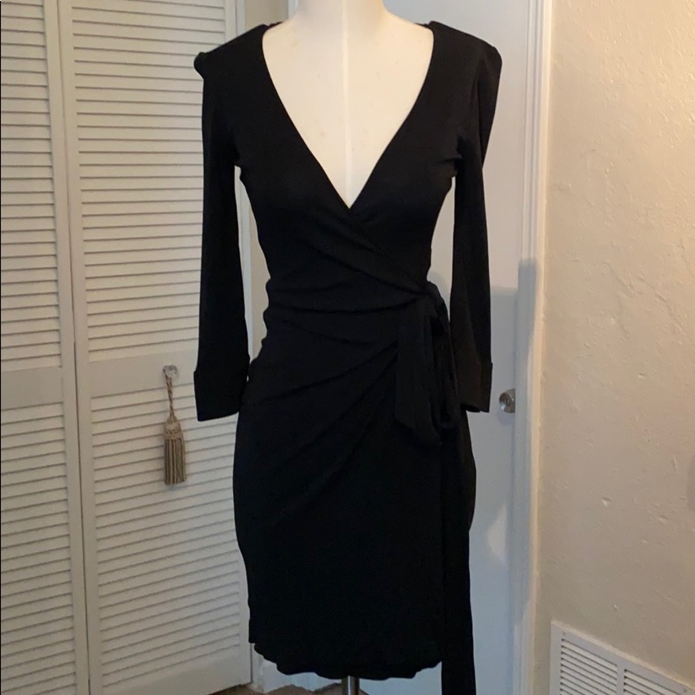 Diane Von Furstenberg VINTAGE wrap dress black 0
